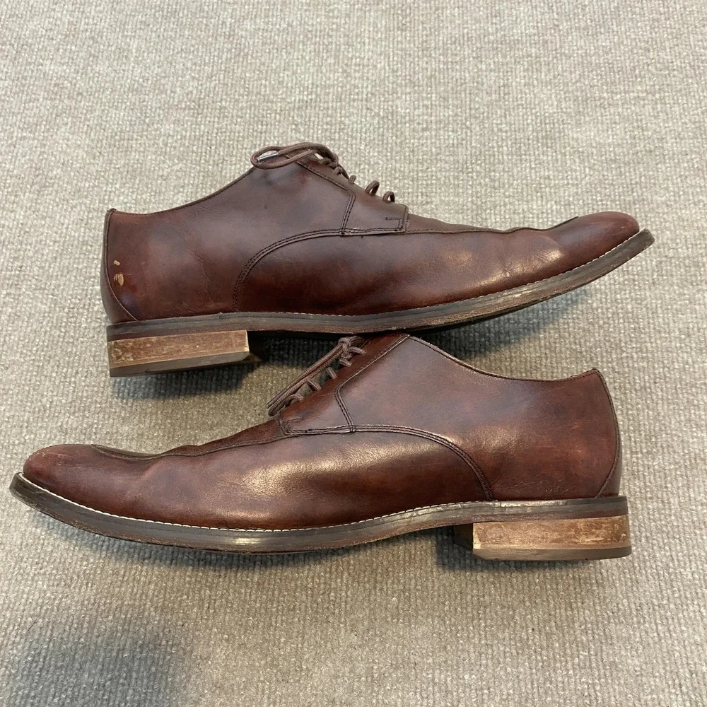 Cole Haan Grand.OS Shoes Mens Size 13 M Brown‎ Leather Derby Dress C12841
